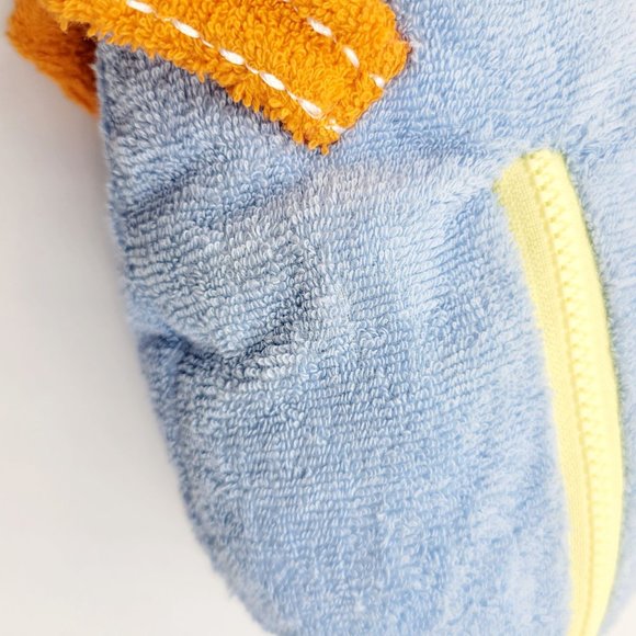 Pottery Barn Kids Blue Terrycloth Pocket Plush Fish Toiletry Bag Bath Toy Zipper - Picture 12 of 12